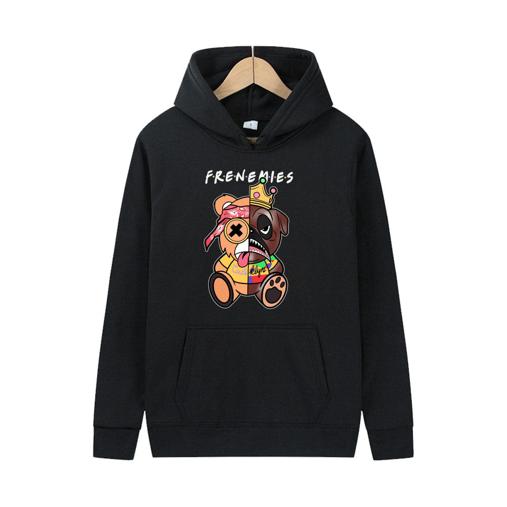 Damen Hoodie mit kreativem Bärenmotiv Fudus