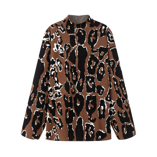 Damen modischer Longblazer im Leo-Design Fudus