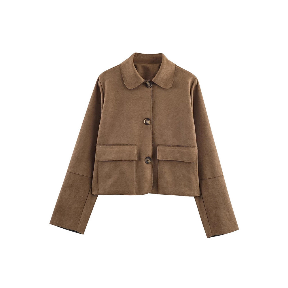 Damen Kurzjacke mit praktischen Taschen Fudus