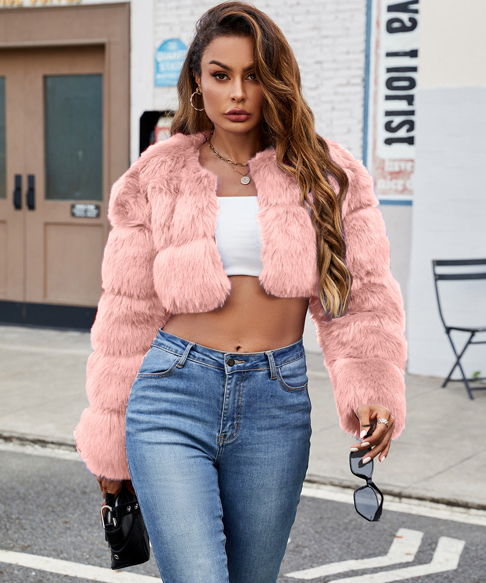 Damen Kurzhaarmantel Fudus