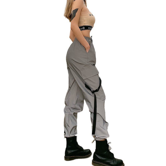 Damen lässige Cargo-Hose mit praktischen Taschen Fudus