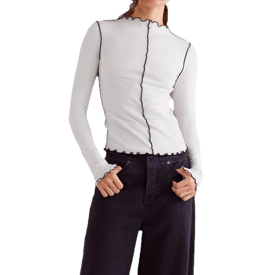 Damen Langarmshirt mit Rüschendetails Fudus