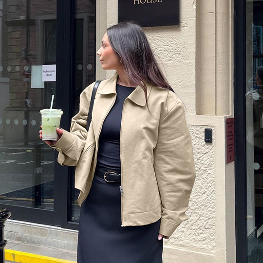 Damen lässige Oversized-Jacke mit modernem Schnitt Fudus