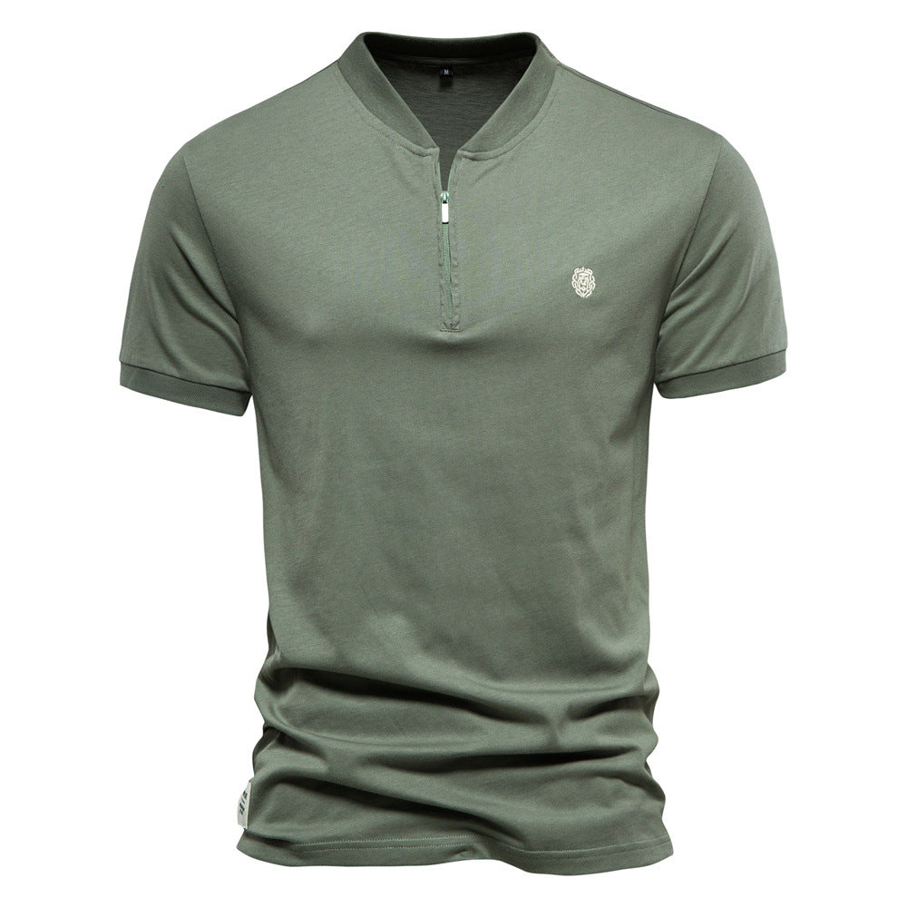 Herren Poloshirt Stehkragen