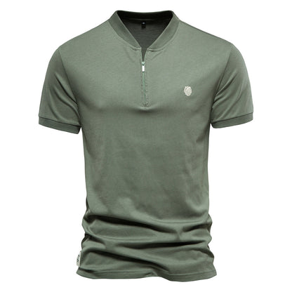Herren Poloshirt Stehkragen