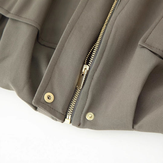 Damen lässige Overshirtjacke mit praktischen Pattentaschen Fudus