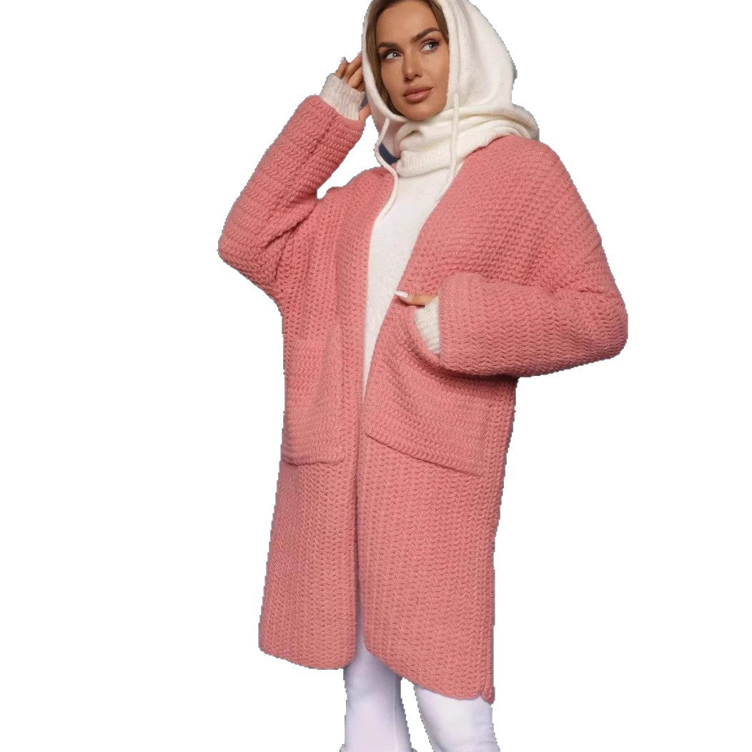 Damen Grobstrickjacke mit lässigem Schnitt und praktischen Taschen Fudus
