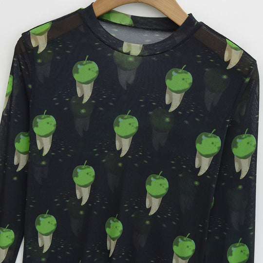 Damen langärmliges T-Shirt mit grafischem Print Fudus