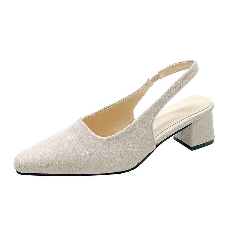 Damen Elegante Slingback Blockabsatz Mules