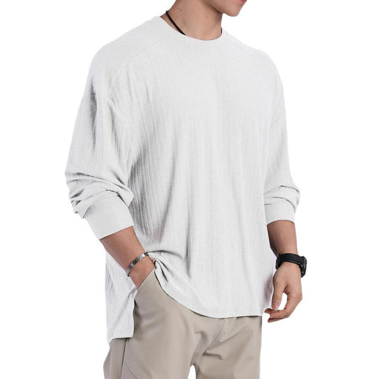 Damen Langarmshirt mit lässigem Schnitt und atmungsaktiver Baumwollmischung Fudus