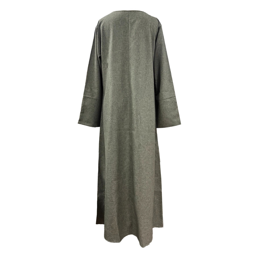 Damen Kaftan-Kleid mit eleganten Seitennaht- und Arm-Details Fudus