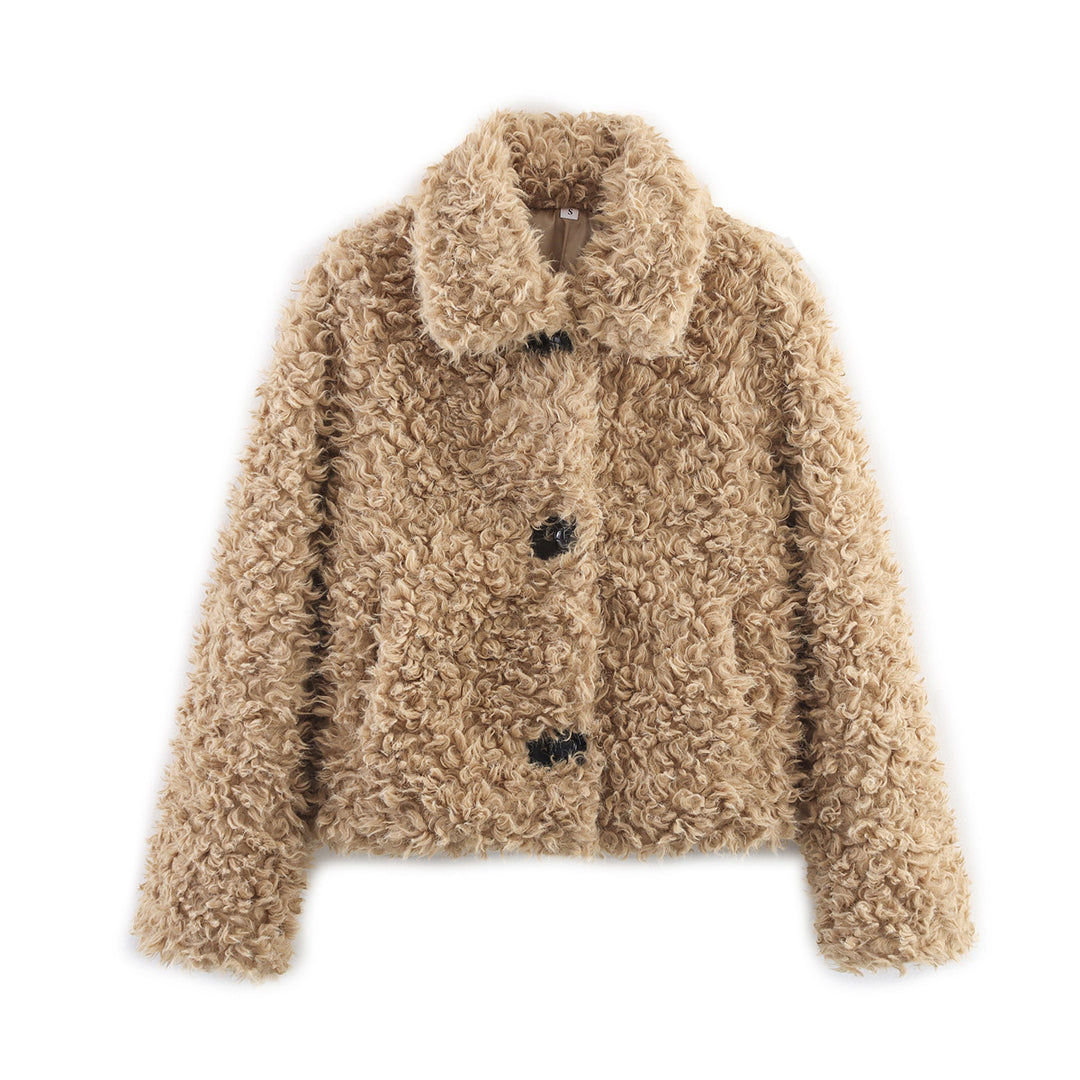 Damen kuschelige Teddyjacke Fudus
