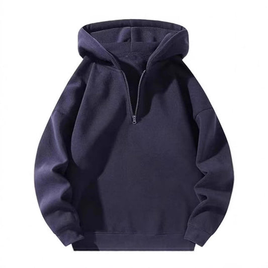 Damen Kapuzenpullover mit hohem Kragen und durchgehendem Reißverschluss Fudus