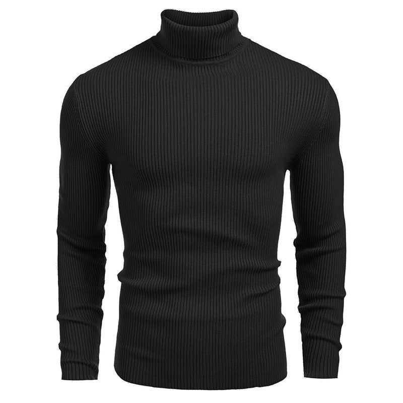 Herren Hochwertiger Rollkragenpullover aus feinem Rippenstrick Fudus