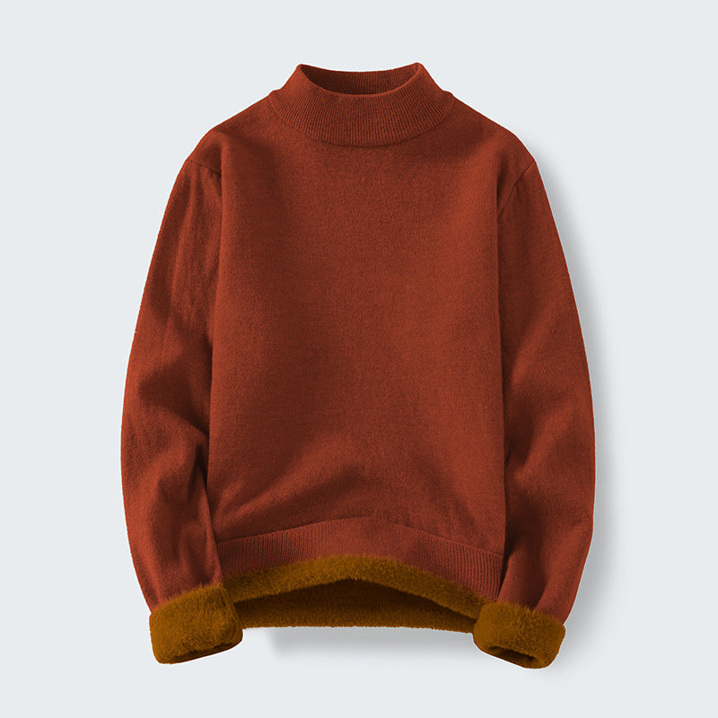 Damen kuscheliger Sweater mit hohem Kragen und extra weichem Material Fudus