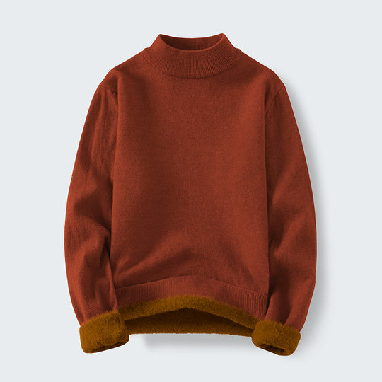 Damen kuscheliger Sweater mit hohem Kragen und extra weichem Material Fudus