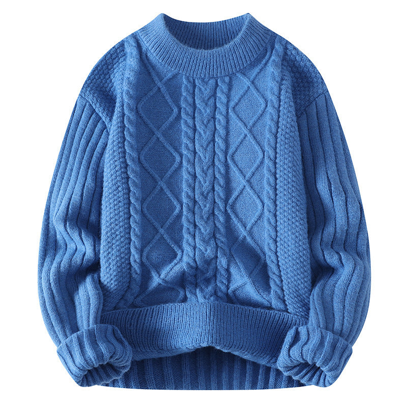 Damen Kuscheliger Strickpullover mit Kabelmuster Fudus