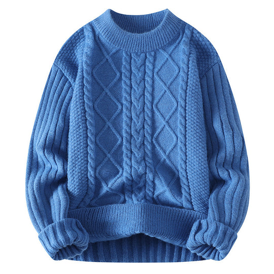 Damen Kuscheliger Strickpullover mit Kabelmuster Fudus