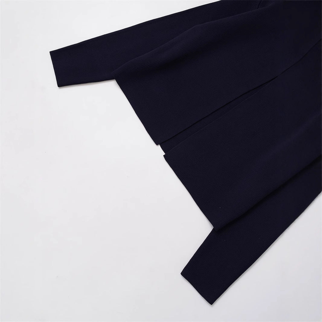 Damen kurze Strickjacke mit Knopfverschluss Fudus