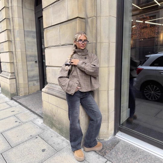 Damen lässige Karohose Fudus