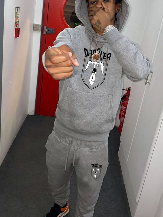 Damen Hoodie- und Jogginghose-Set mit exklusivem Grafikelement Fudus