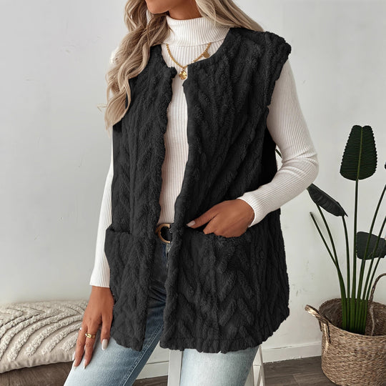 Damen kuschelige Weste Fudus