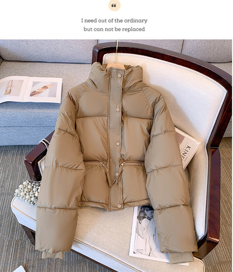 Damen Leichte Steppjacke mit hohem Kragen und praktischen Taschen Fudus