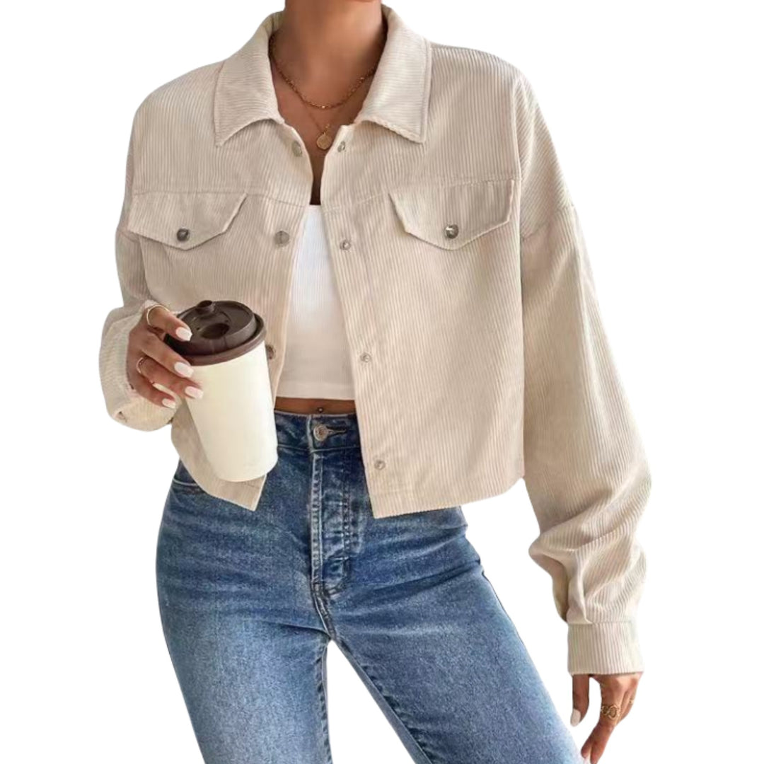 Damen Lässige Cordjacke