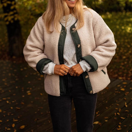 Damen Kuschelige und stylische Fleecejacke Fudus