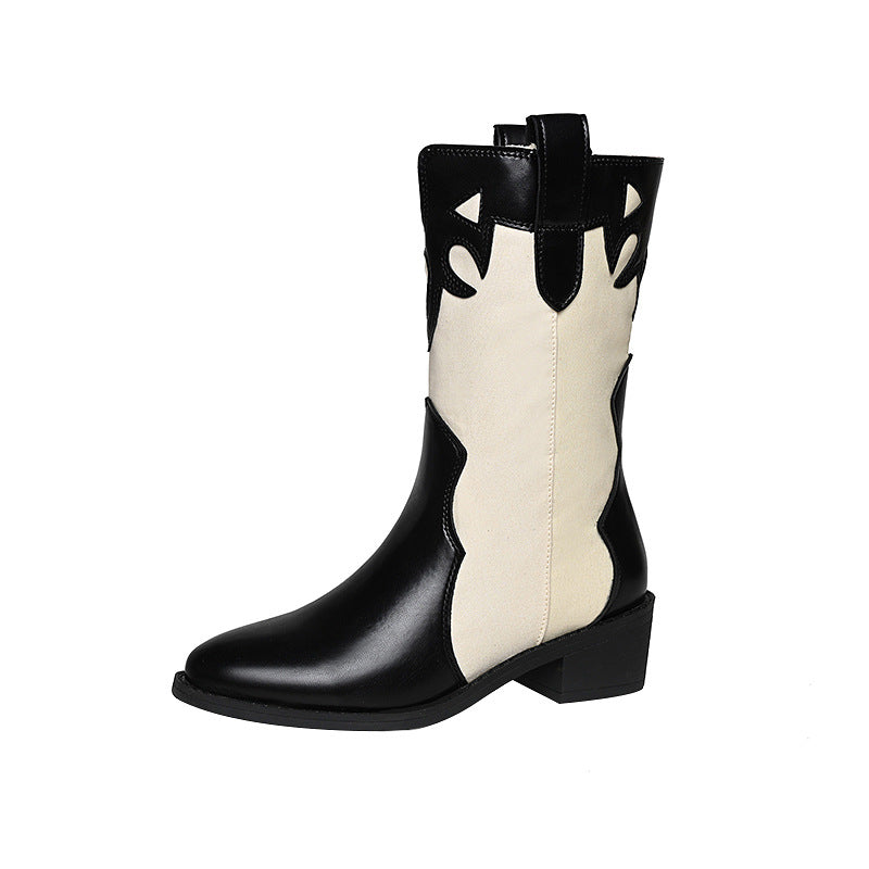 Damen Cowboy-Stiefel mit modischem Stickmotiv Fudus