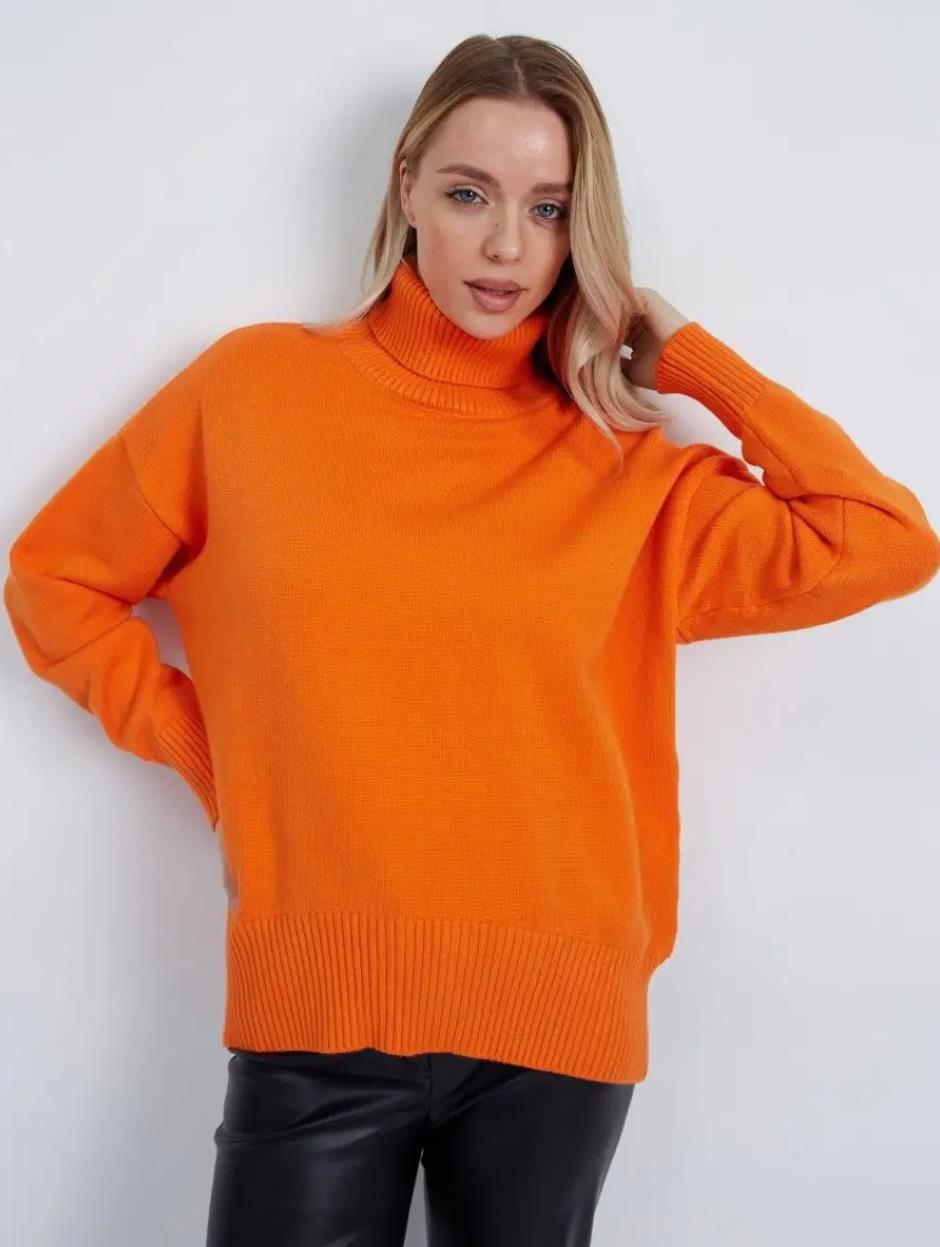Damen Hochwertiger Rollkragenpullover Fudus
