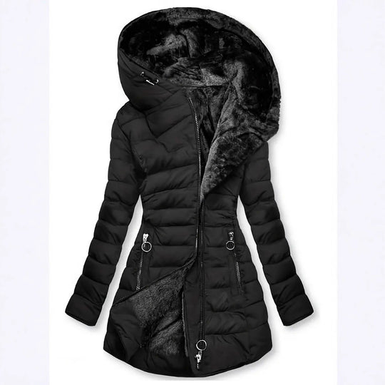 Damen Langzeit-Winterjacke mit Weichem Innenfutter