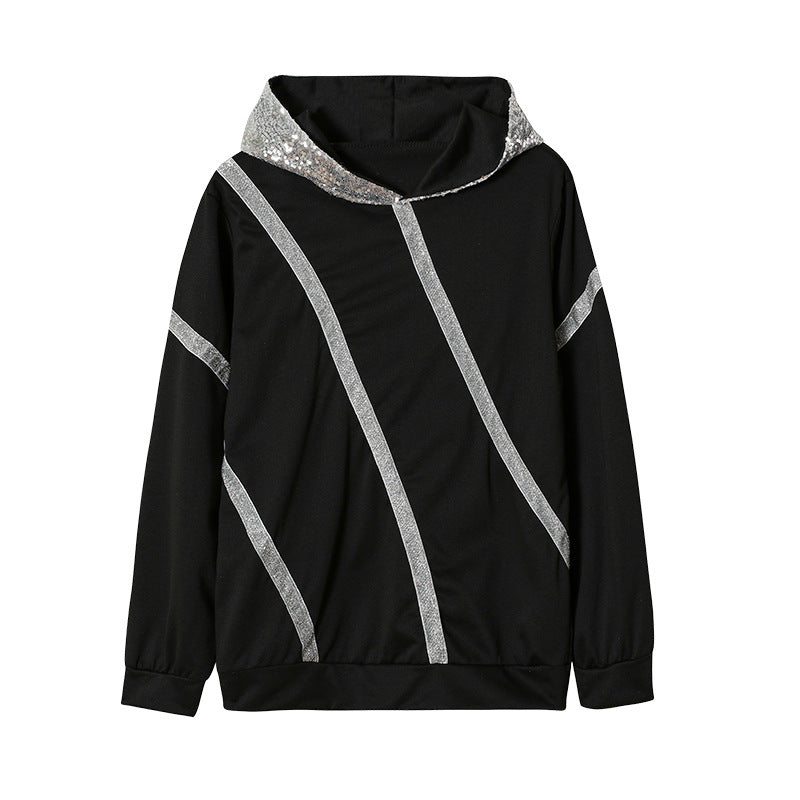 Damen Hoodie mit Glitzerakzenten und modernem Schnitt Fudus