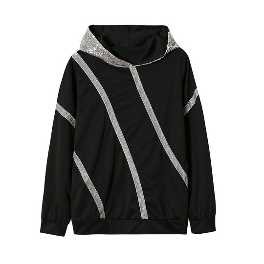 Damen Hoodie mit Glitzerakzenten und modernem Schnitt Fudus