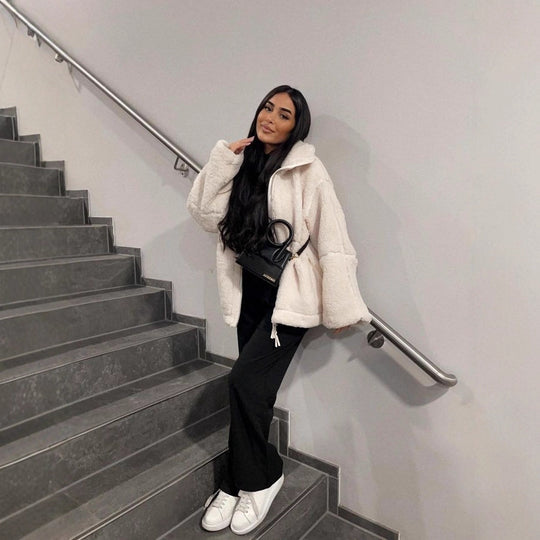 Damen Kuschelige Teddyjacke Fudus