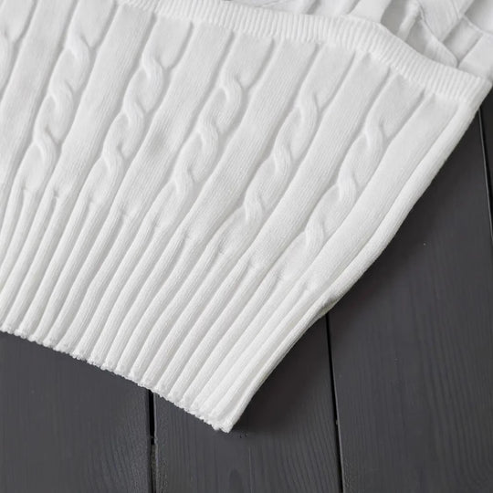 Damen Kurzes Stricktop mit Rippstruktur Fudus