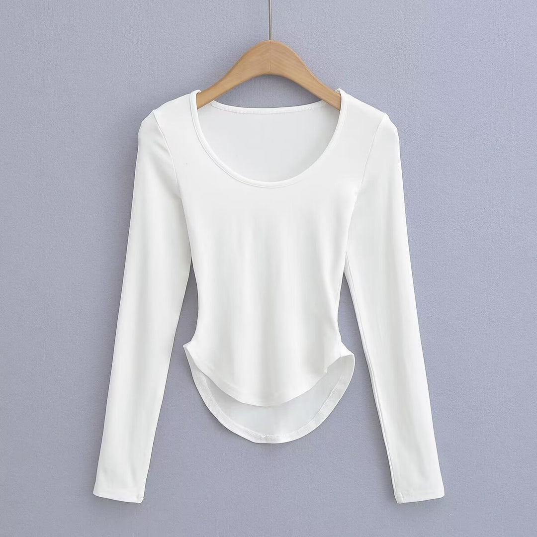 Damen langärmliges Oberteil mit schmeichelndem Schnitt Fudus
