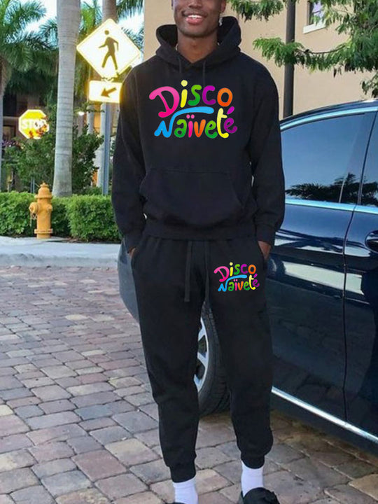 Damen Hoodie und Jogginghose Set mit lebhaftem Schriftzug Fudus