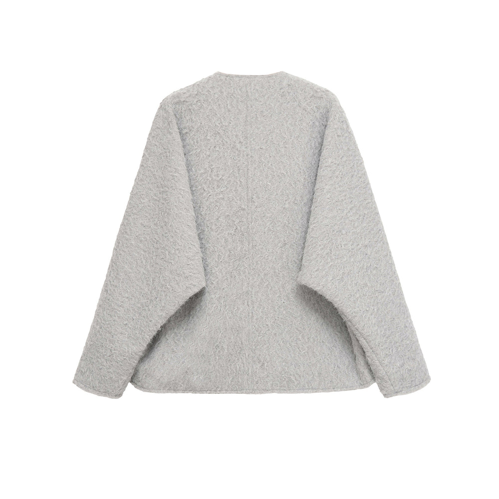 Damen kuschelige Strickjacke mit Krawatte Fudus