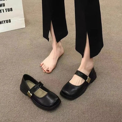 Damen Mary Jane Schuhe Eleganter Riemen Blockabsatz
