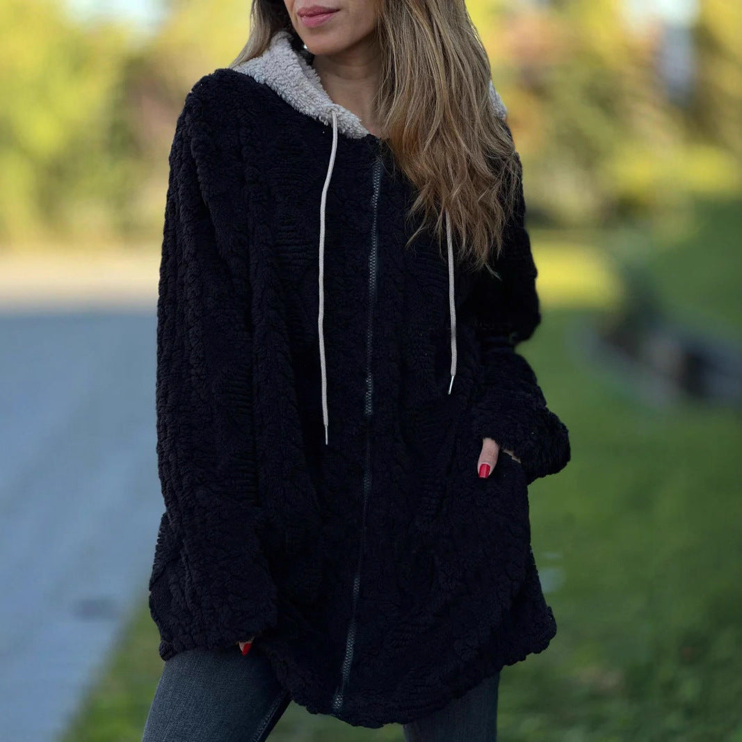 Damen kuschelige Fleecejacke Fudus