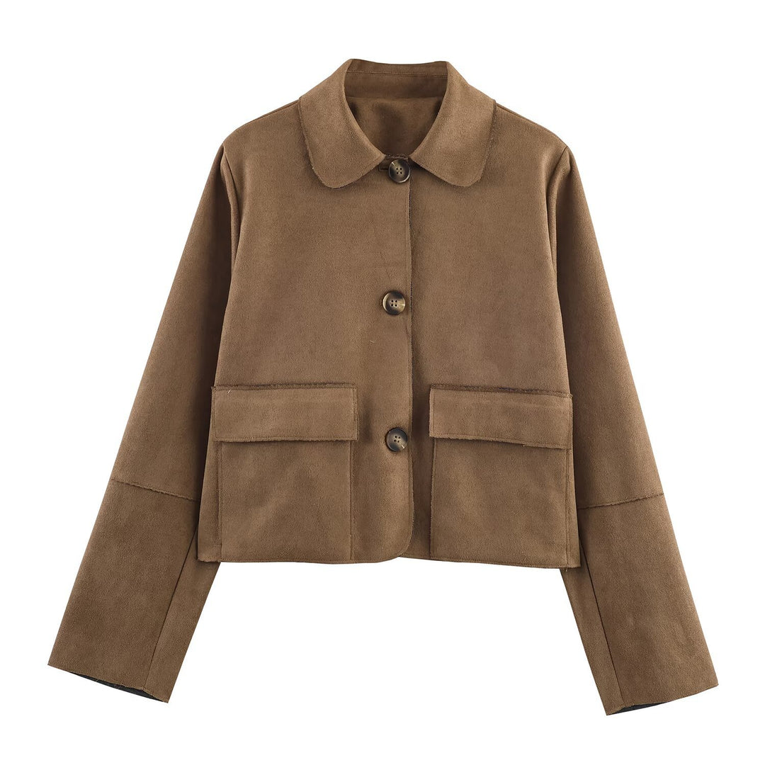 Damen Kurzjacke mit praktischen Taschen Fudus