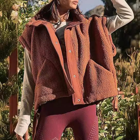 Damen kuschelige Weste Fudus