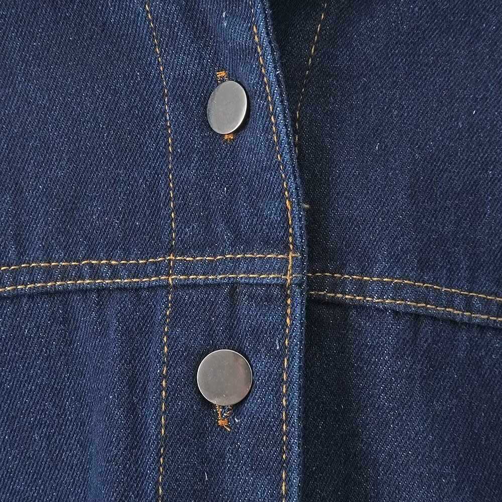 Damen lässige Jeansjacke mit praktischen Taschen Fudus