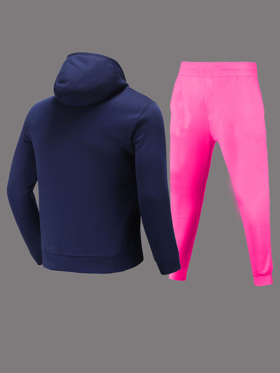 Damen Hoodie und Jogginghose Set mit auffälligem Schriftzug und buntem Design Fudus