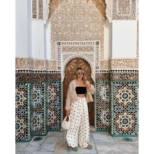 Damen Lässige Schlaghose mit modischem Print Fudus