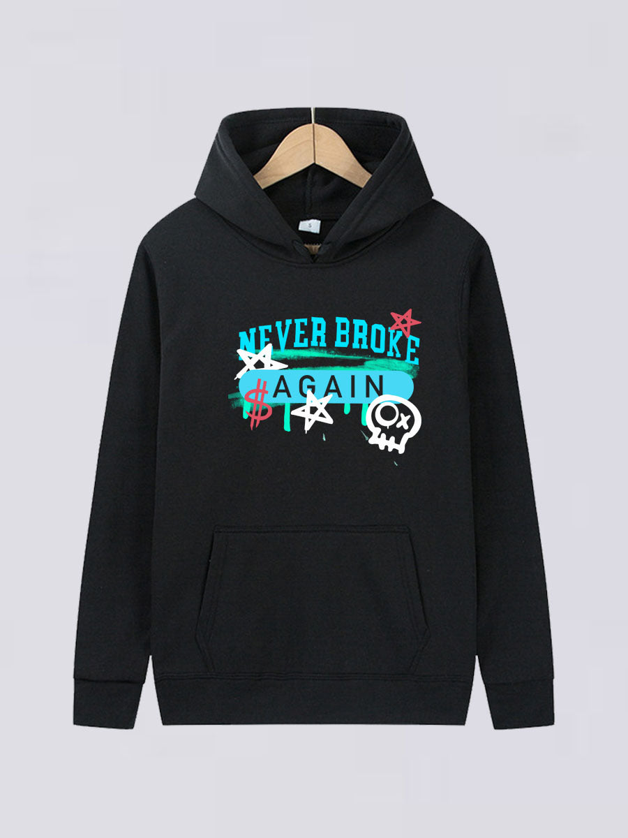 Damen Kapuzenpullover mit kreativem Motiv und Kängurutasche Fudus