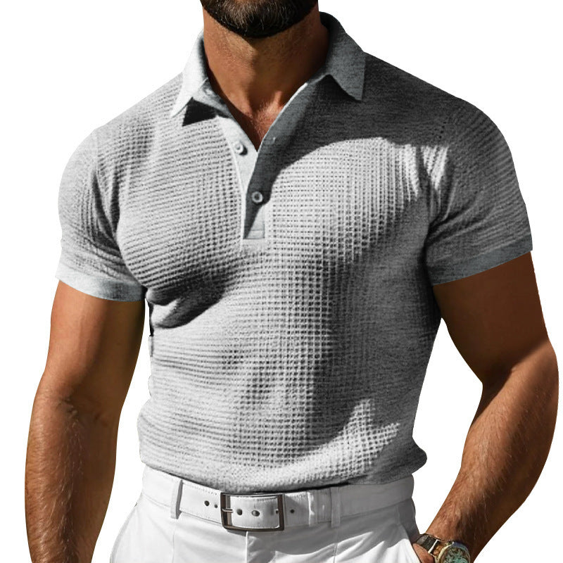Herren Poloshirt mit Strukturierter Textur