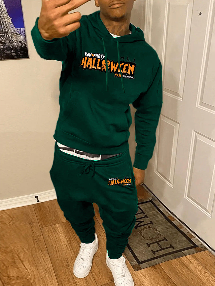 Damen Jogginganzug mit Halloween-Motiv und Kapuzenpullover Fudus