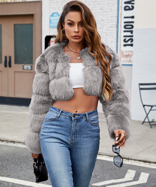 Damen Kurzhaarmantel Fudus